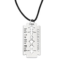 "Razor blade "Ich Tu Dir Weh"" Colgante Plateado de Rammstein